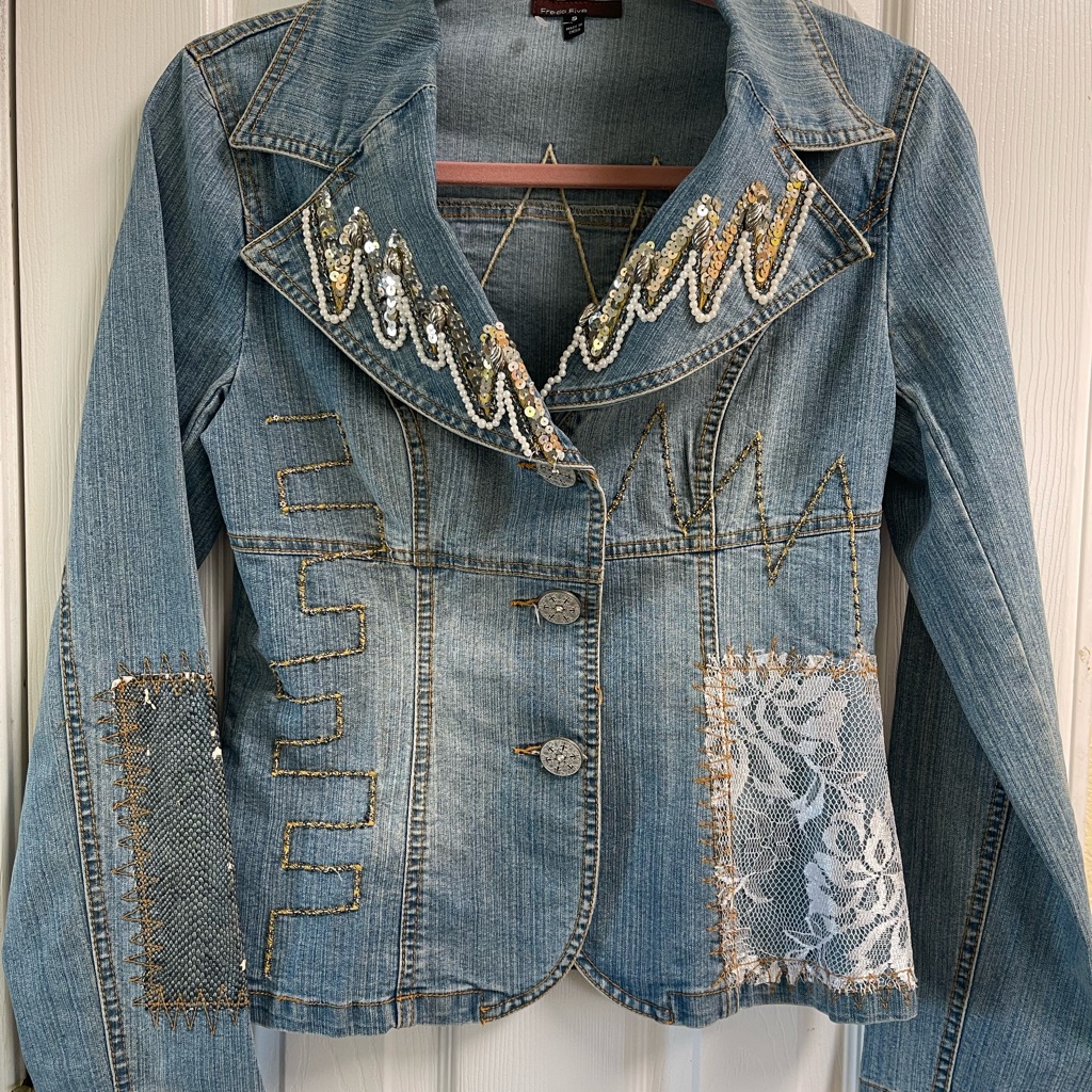 Embellished Blue Jean Jacket